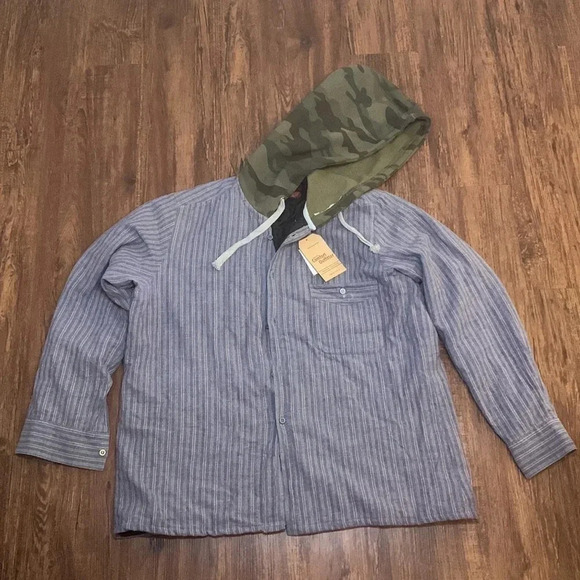 Comfort Outfitter Flannel Stripe Shirt Jacket Men’s XL - Picture 1 of 9